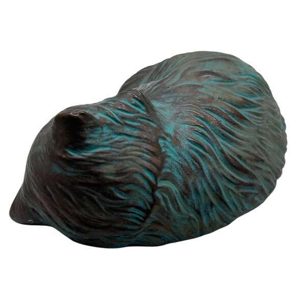 Ceramic Pottery Cat Figurine Vintage With Look Of Patina - Picture 4 of 10